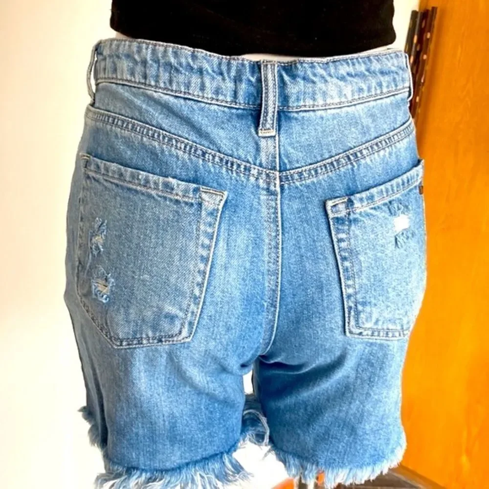 Tricot denim shorts
